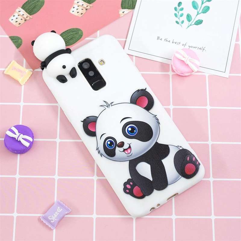 For Galaxy A6+ (2018) Shockproof Cartoon TPU Protective Case(Panda)