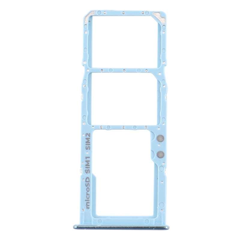 For Samsung Galaxy A51 / A515 SIM Card Tray + SIM Card Tray + Micro SD Card Tray (Blue)