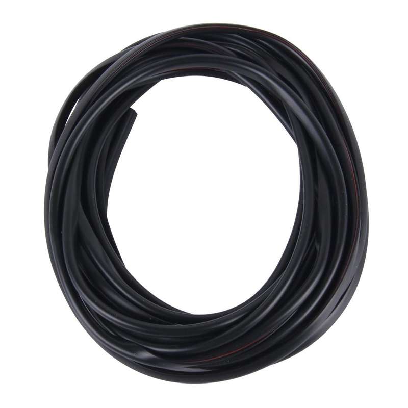 5m Car Decorative Strip PVC Chrome Decoration Strip Door Seal Window Seal(Black)