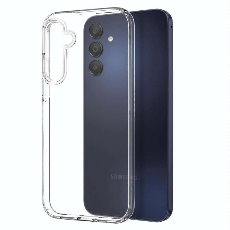 For Samsung Galaxy A15 4G / 5G NORTHJO Transparent TPU Phone Case with Tempered Glass Film(Transp...