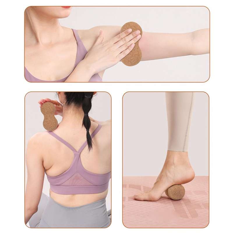 YG050 Cork Yoga Massage Ball Fascia Ball Fitness Peanut Balls, Specification: Diameter 7cm