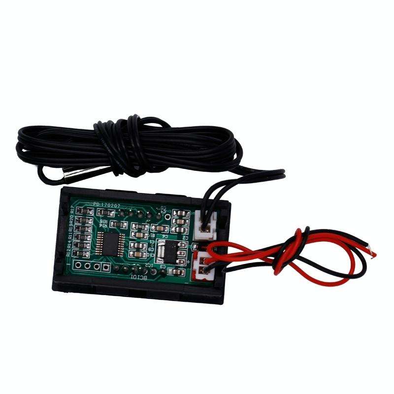50~110C LED Temperature meter Detector Sensor Probe 12V Digital Thermometer Monitor Tester(Blue)