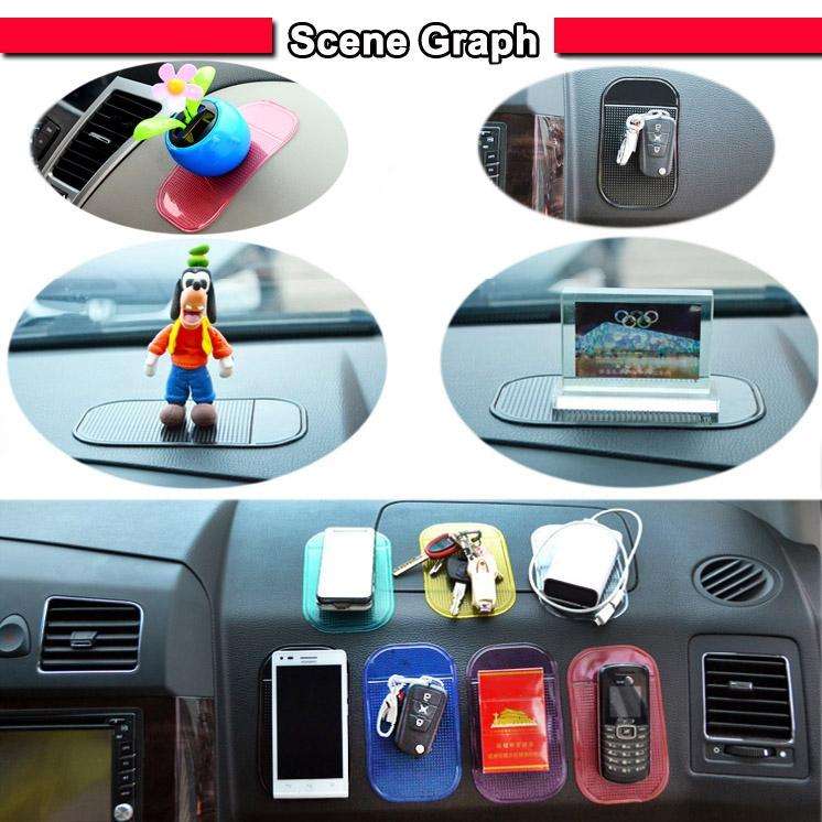 10 PCS Car Anti-Slip Mat Super Sticky Pad for Phone / GPS/ MP4/ MP3(Transparent)