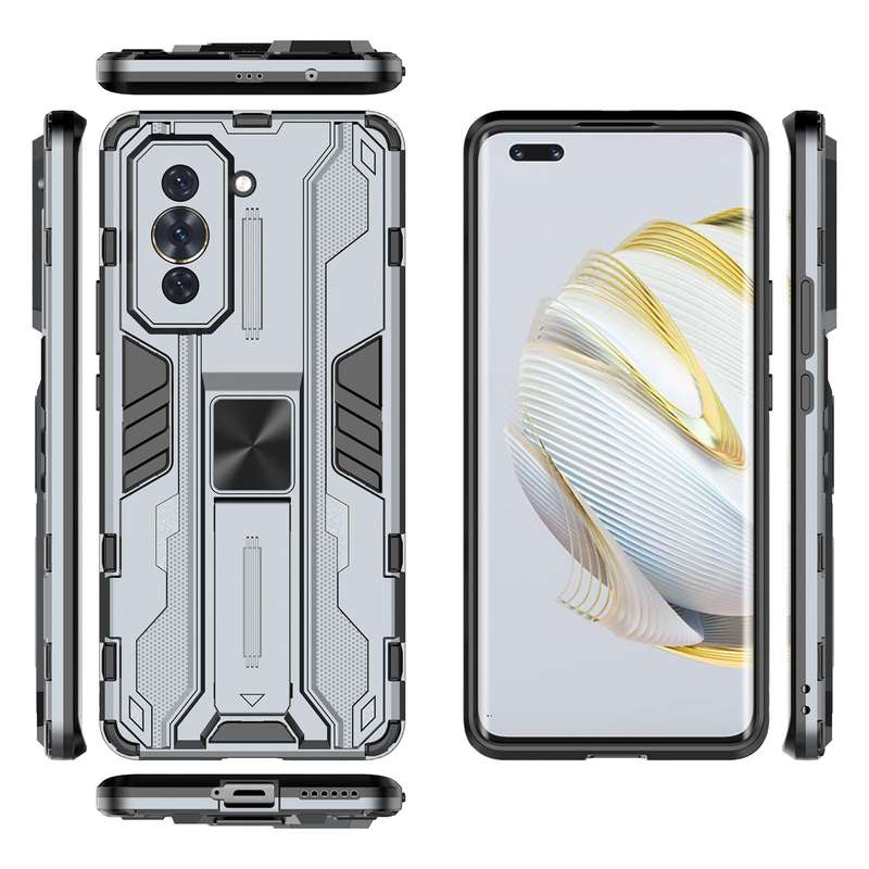 For Huawei Nova 10 Pro 4G Supersonic PC + TPU Shock-proof Protective Phone Case with Holder(Grey)