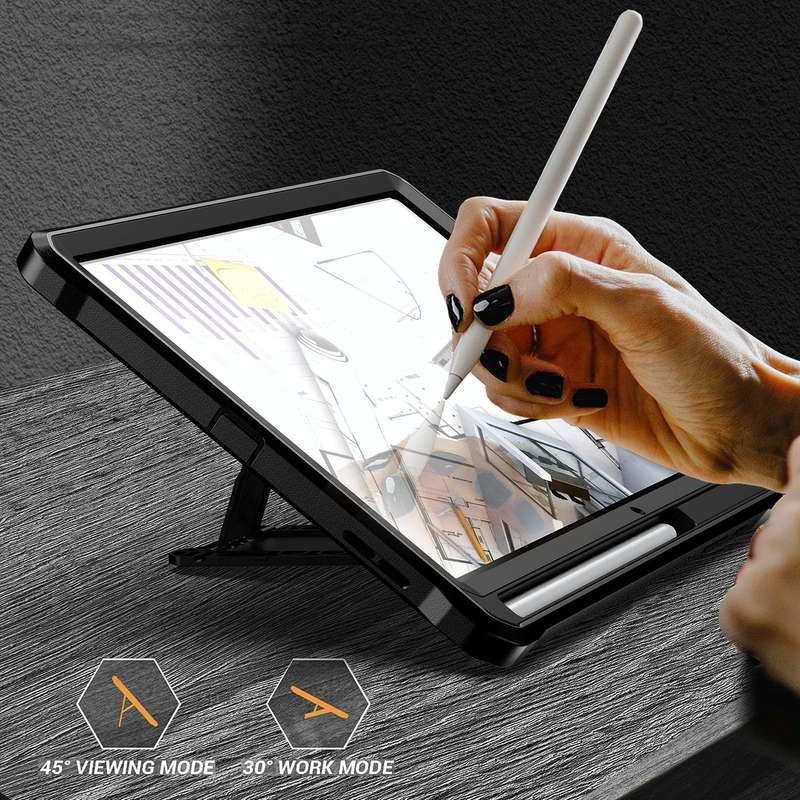 For Samsung Galaxy Tab S6 Lite Explorer PC + TPU Tablet Protective Case with Pen Slot(Black)