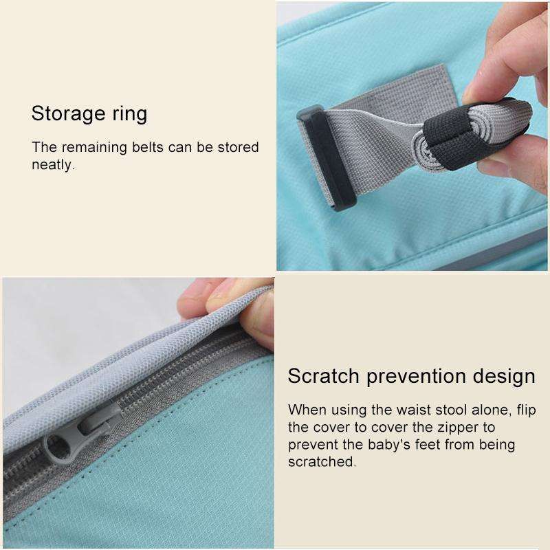 Waist belt Baby Carrier Waist Stool Walkers Baby Sling Hold Waist Belt Backpack(Blue)