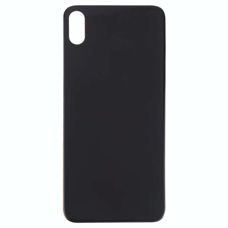 Easy Replacement Big Camera Hole Glass Back Battery Cover with Adhesive for iPhone X(Black)
