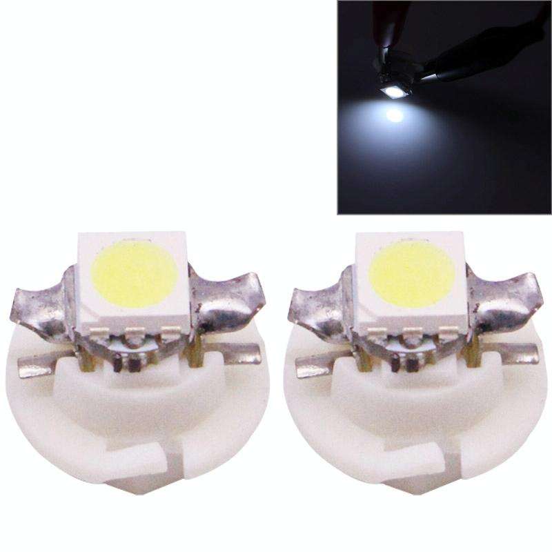 2 PCS B8.4 White Light 0.2W 12LM 1 LED SMD 5050 LED Instrument Light Bulb Dashboard Light for Veh...