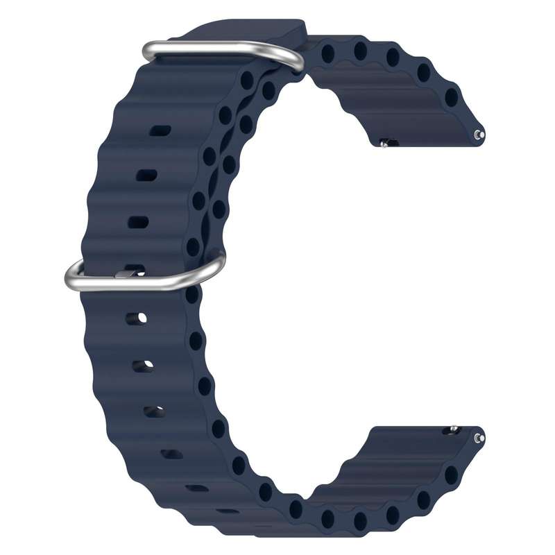 For Garmin Forerunner 55 20mm Ocean Style Silicone Solid Color Watch Band(Dark Blue)