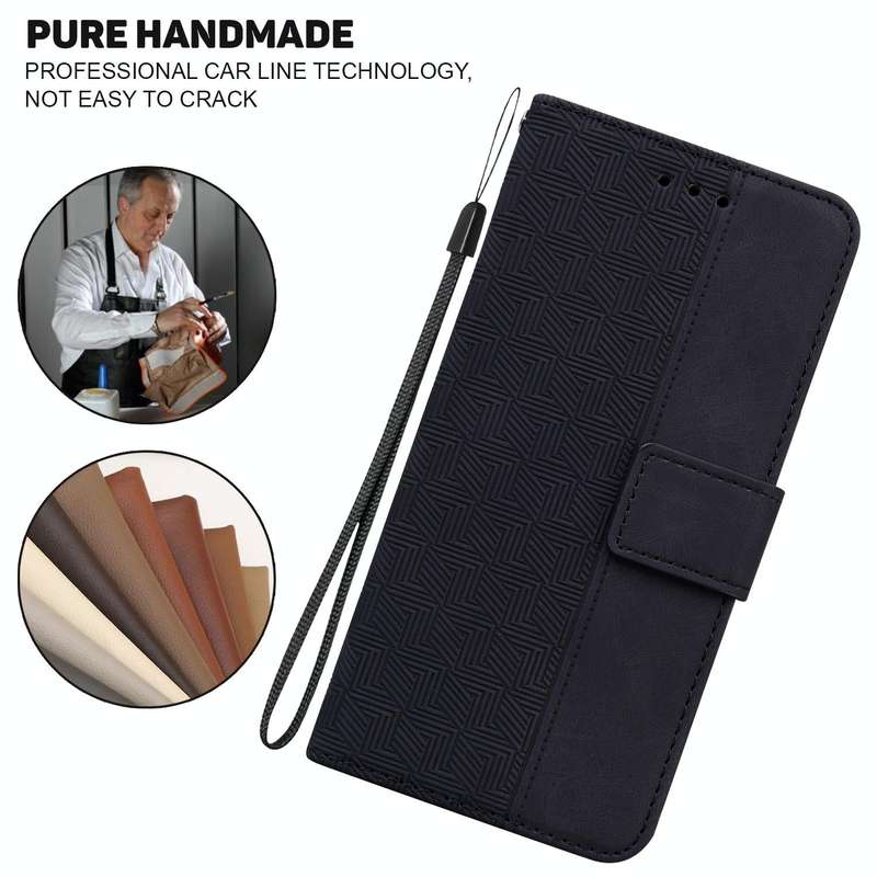 For Honor 20 / Huawei nova 5T Geometric Embossed Leather Phone Case(Black)