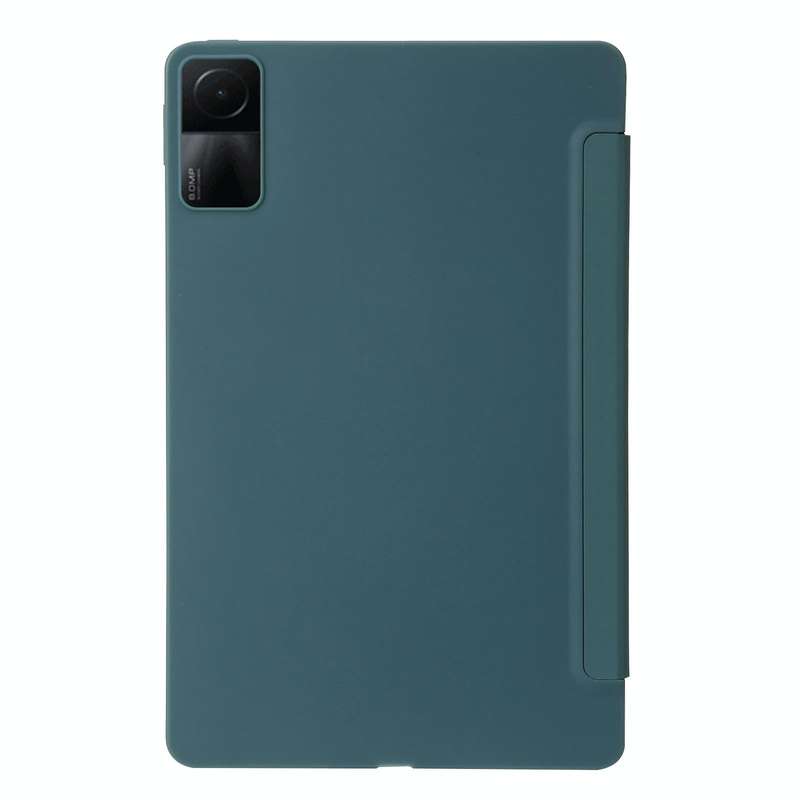 For Xiaomi Redmi Pad 10.6 Deformation Silicone Leather Tablet Case(Deep Green)