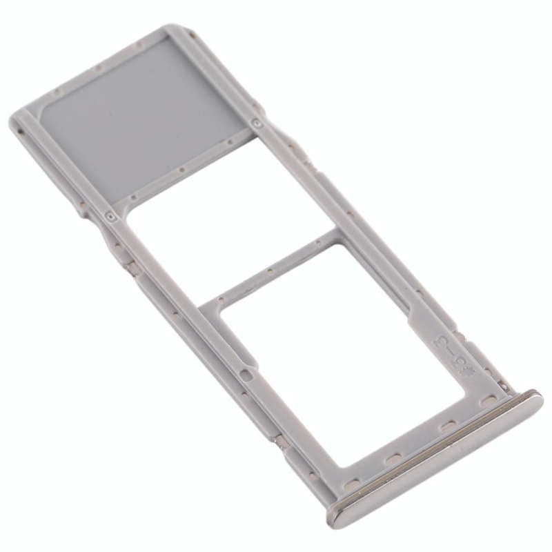 For Galaxy A20 A30 A50 SIM Card Tray + Micro SD Card Tray (Silver)