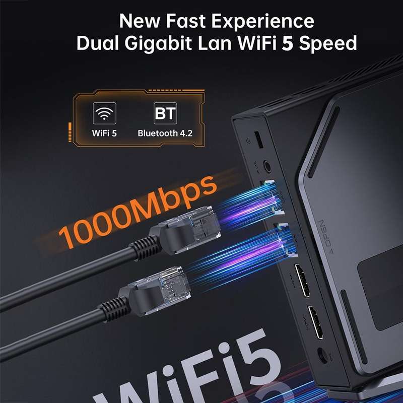S1 Intel Alder Lake N100 WIFI 5+BT4.2 Office Home Mini PC Win11 DDR4 3200MHz, Spec: 8G+128G UK Plug