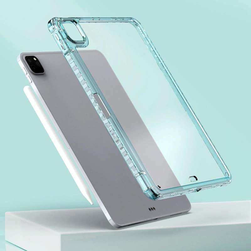 For iPad Pro 11 2022 / 2021 / 2020 Clear Acrylic Shockproof Tablet Case(White)