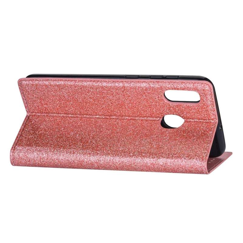 For Samsung Galaxy A20 / A30 Ultrathin Glitter Magnetic Horizontal Flip Leather Case with Holder ...