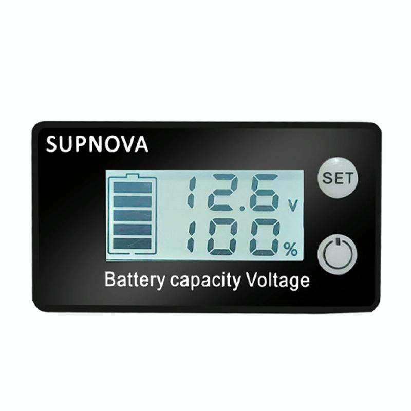 SUPNOVA LCD Two-wire Voltage and Electricity Meter DC Digital Display Voltmeter(White)