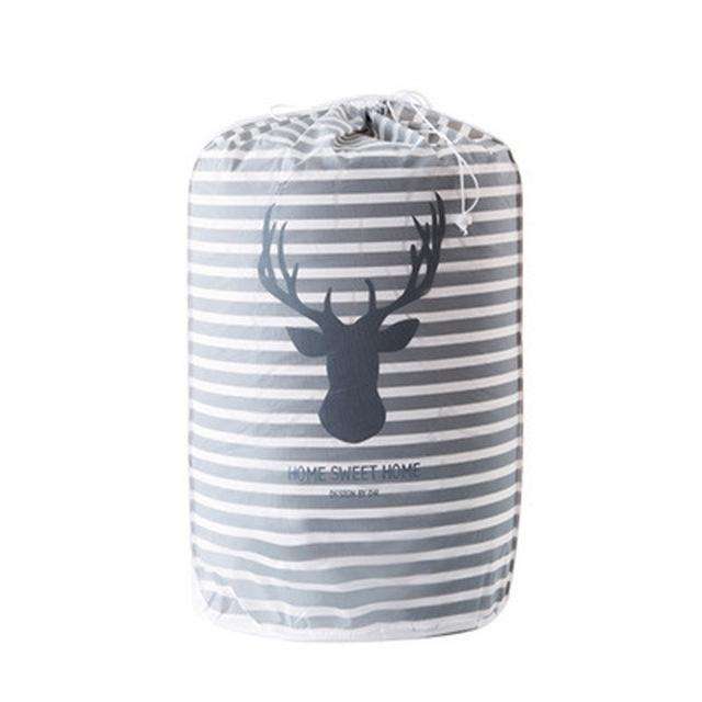 Large-capacity Household Waterproof Moisture-proof Quilt Storage Bag Packing Bag(Striped Deer)