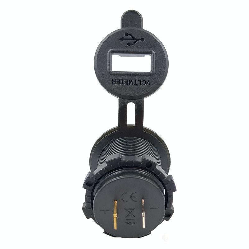 4.2A Dual USB With Voltage Display Mobile Phone Charger Socket Power Supply 12V Car Motorcycle(Re...