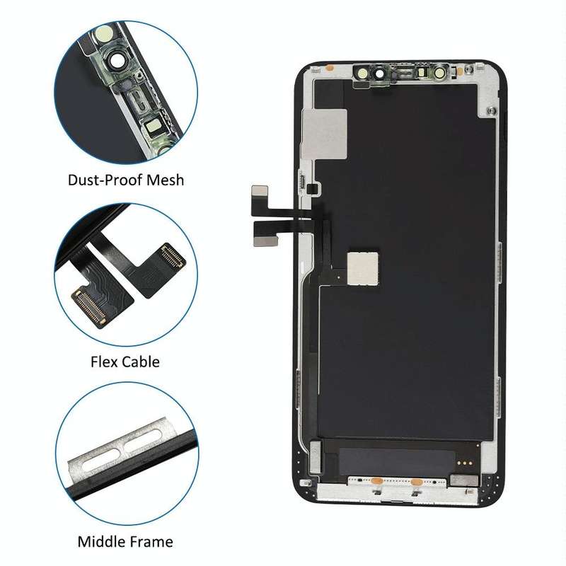 GX OLED LCD Screen for iPhone 11 Pro Max Digitizer Full Assembly with Frame(Black)