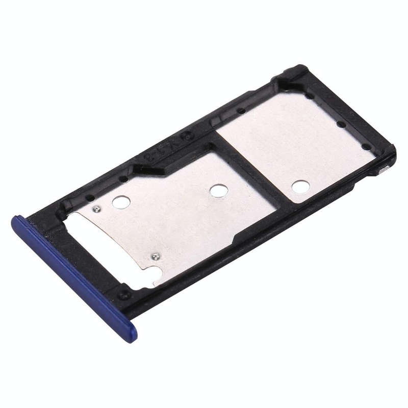 For Huawei Enjoy 7 Plus / Y7 Prime SIM Card Tray & SIM / Micro SD Card Tray(Dark Blue)