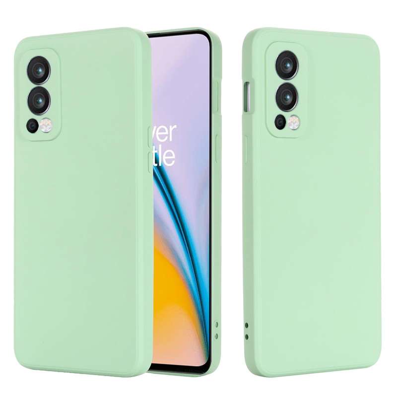 For OnePlus Nord 2 5G Solid Color Liquid Silicone Shockproof Full Coverage Protective Case(Green)