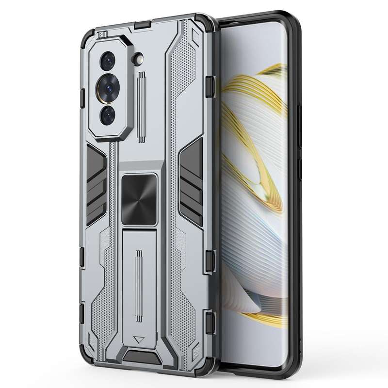 For Huawei Nova 10 Pro 4G Supersonic PC + TPU Shock-proof Protective Phone Case with Holder(Grey)