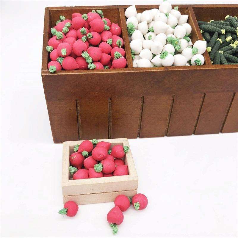 30 PCS / 3 Packs 1:12 Mini Doll House Food Play Kitchen Decoration Fruit Vegetable Miniature Carr...
