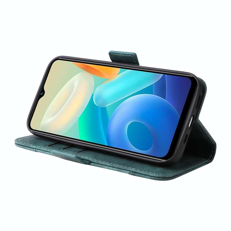 For vivo Y02s / Y16 4G BETOPNICE Dual-side Buckle Leather Phone Case(Green)