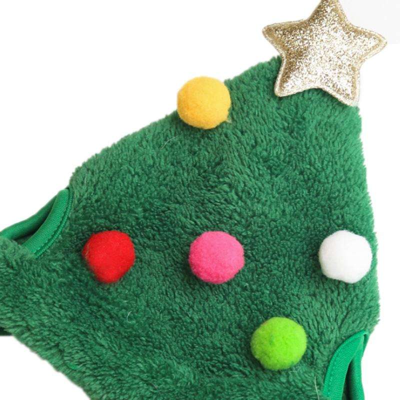 Pet Christmas Hat Saliva Festive Dressing Supplies, Color: Bibs Red