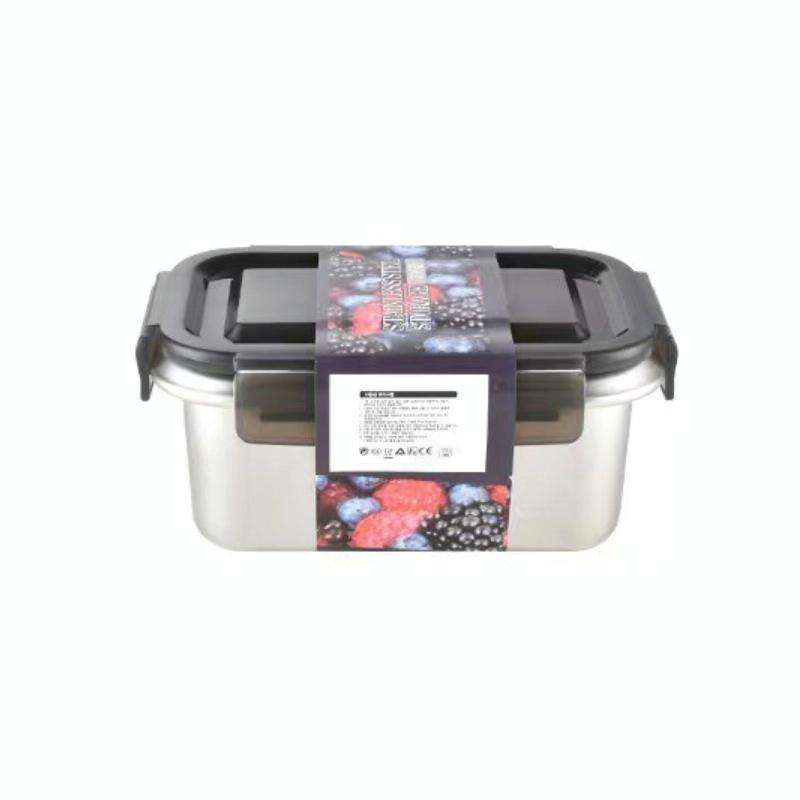 Refrigerator Refrigerated Storage Stainless Steel Airtight Crisper, Capacity: Rectangular 1000ML