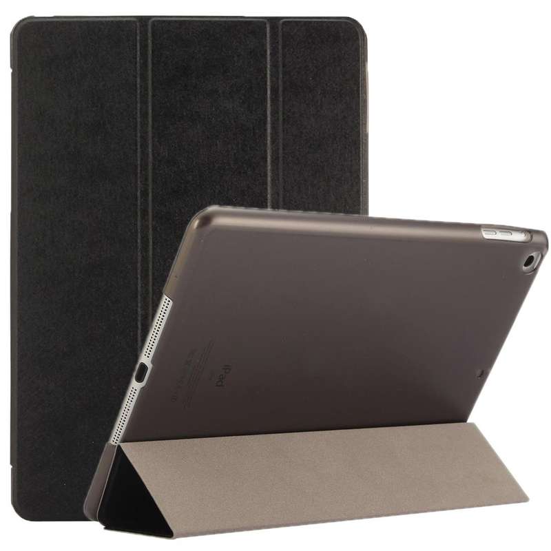 For iPad 9.7 (2018) & iPad 9.7 inch (2017) & iPad Air Silk Texture Horizontal Flip Leather Case w...