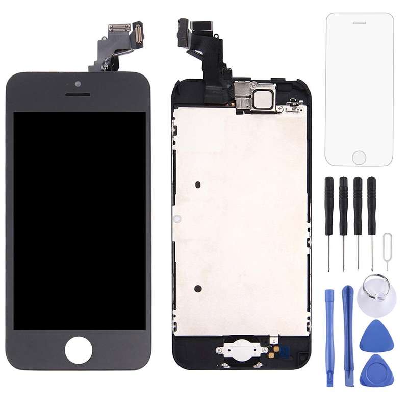 Digitizer Assembly (Front Camera + LCD + Frame + Touch Panel) for iPhone 5C(Black)