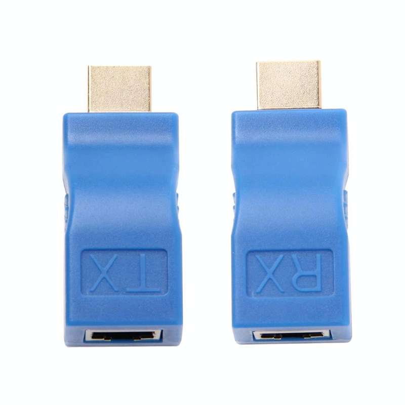 HDMI to RJ45 Extender Adapter (Receiver & Transmitter) by Cat-5e/6 Cable, Transmission Distance: ...
