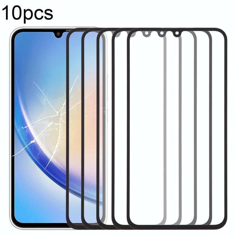 For Samsung Galaxy A34 5G SM-A346B 10pcs Front Screen Outer Glass Lens with OCA Optically Clear A...