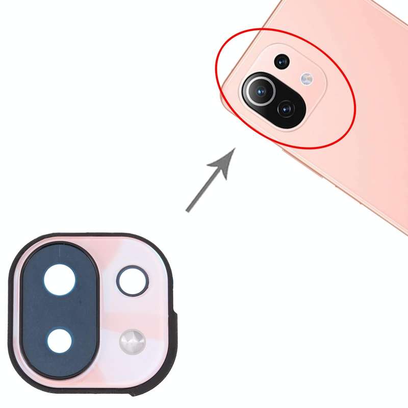 Back Camera Lens Frame for Xiaomi Mi 11 Lite/11 Lite 5G NE(Pink)