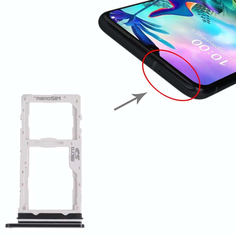 Nano SIM Card Tray + Micro SD Card Tray for LG G8X ThinQ / V50S ThinQ 5G LM-V510N, LMG850EMW, LM-...