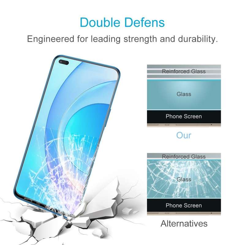 For Honor 50 Lite 50 PCS 0.26mm 9H 2.5D Tempered Glass Film