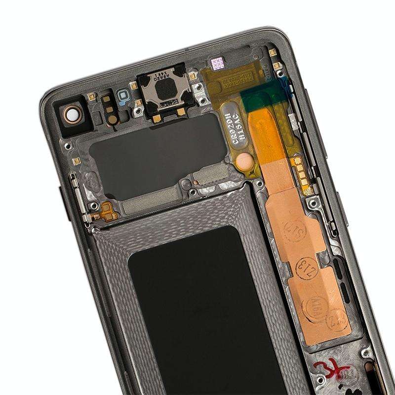 Original Super AMOLED LCD Screen with Frame for Galaxy S10 4G Digitizer Full Assembly (Black)