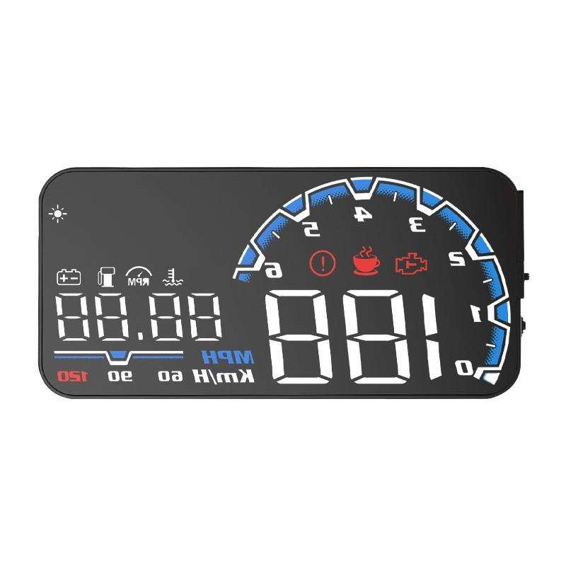 H300 Car 5 inch OBD HUD Head-up Display Support Engine Failure Alarm / Water Temperature Alarm Vo...