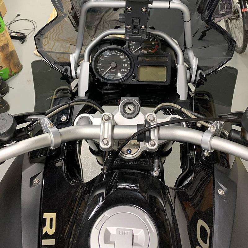 Motorcycle Side Windshield for BMW R1200GS ADV 2004-2012(Transparent Grey)