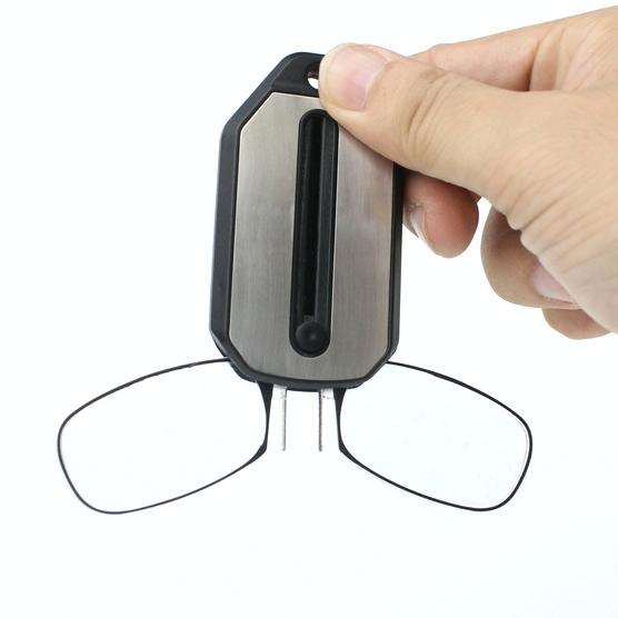 Ultra Thin High-definition Nose Resting Pocket Presbyopic Hypermetropic Reading Glasses, +2.00D(B...