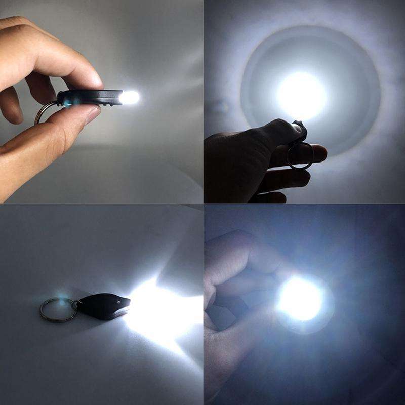 2 PCS Mini Pocket Keychain Flashlight Micro LED Squeeze Light Outdoor Camping Ultra Bright Emerge...