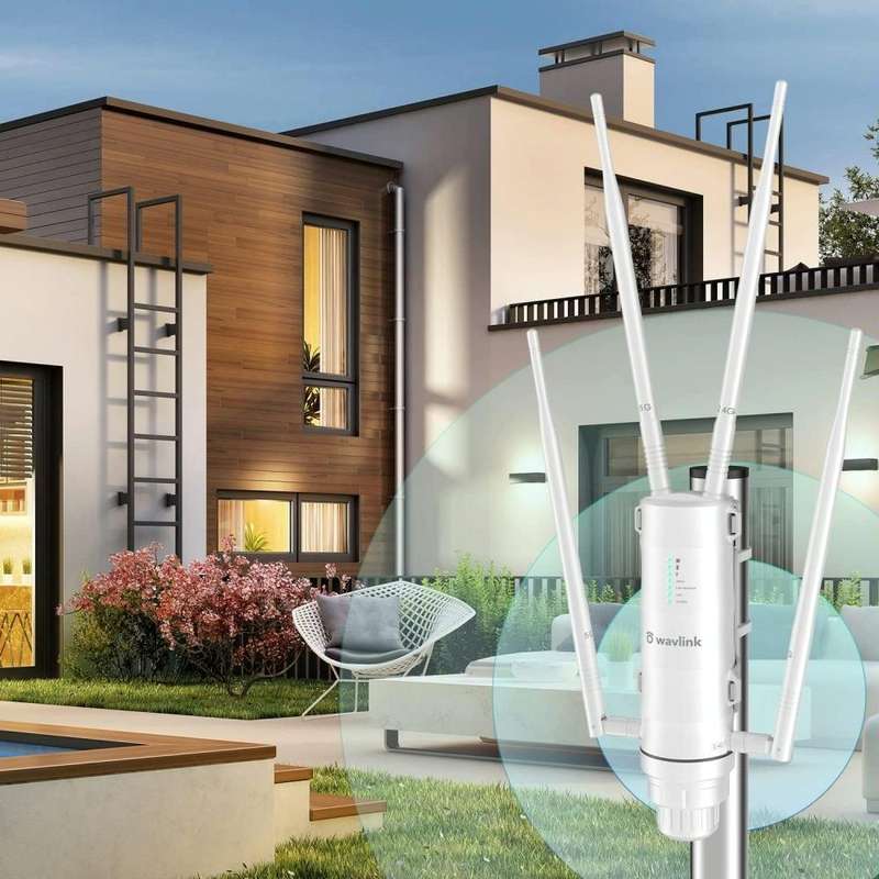 WAVLINK WN572HG3 With 4x7dBi Antenna AC1200 Outdoor WiFi Extender Wireless Routers, Plug:UK Plug