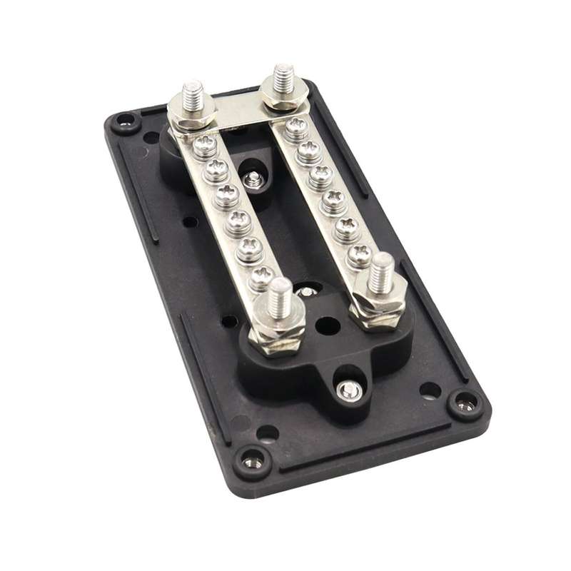 CP-3087-01 100A 48V 12-way M6 Terminal Busbar(Black)