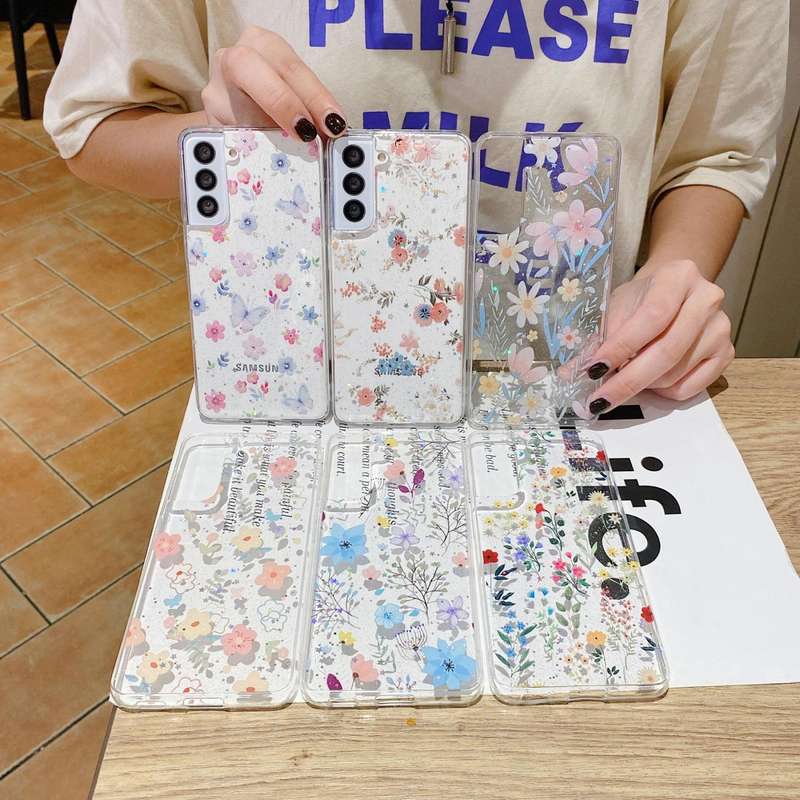 For Samsung Galaxy S21 FE 5G Fresh Small Floral Epoxy TPU Phone Case(Colorful Flowers 4)