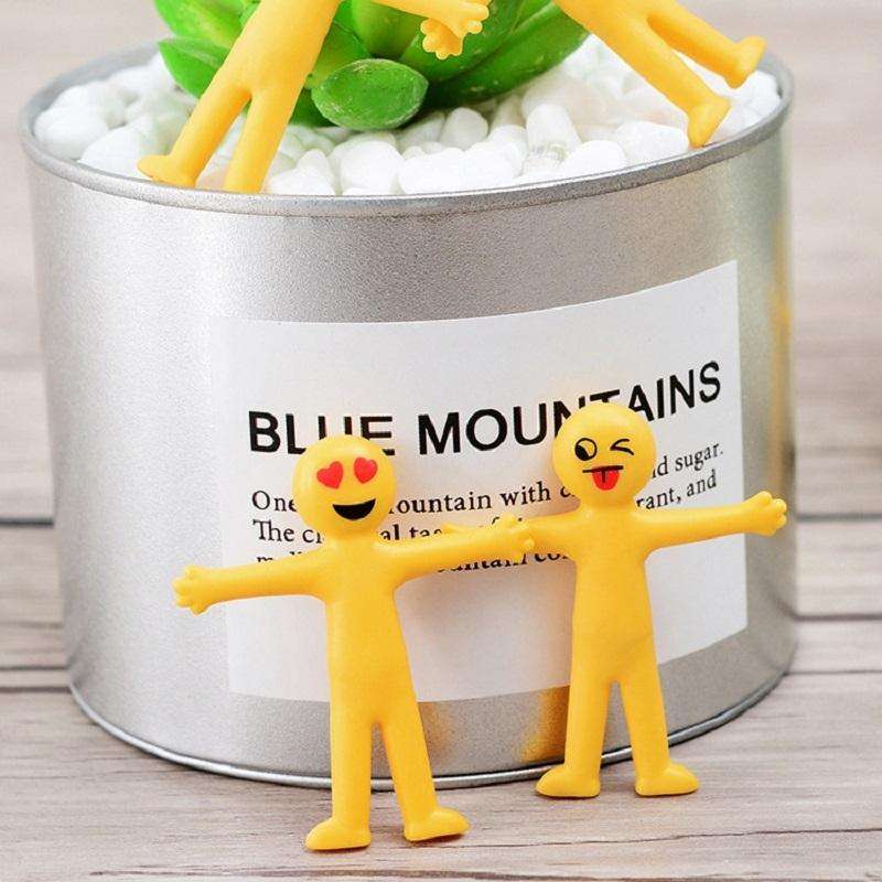 100 PCS Emoji Men Doll Pullable Reduce Pressure Gift Puppet Children Birthday Party Toys, Height:5cm