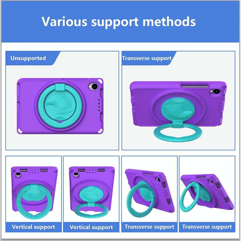 For Lenovo Tab M8 TB-8505 EVA + PC Shockproof Tablet Case without Waterproof Frame(Purple)