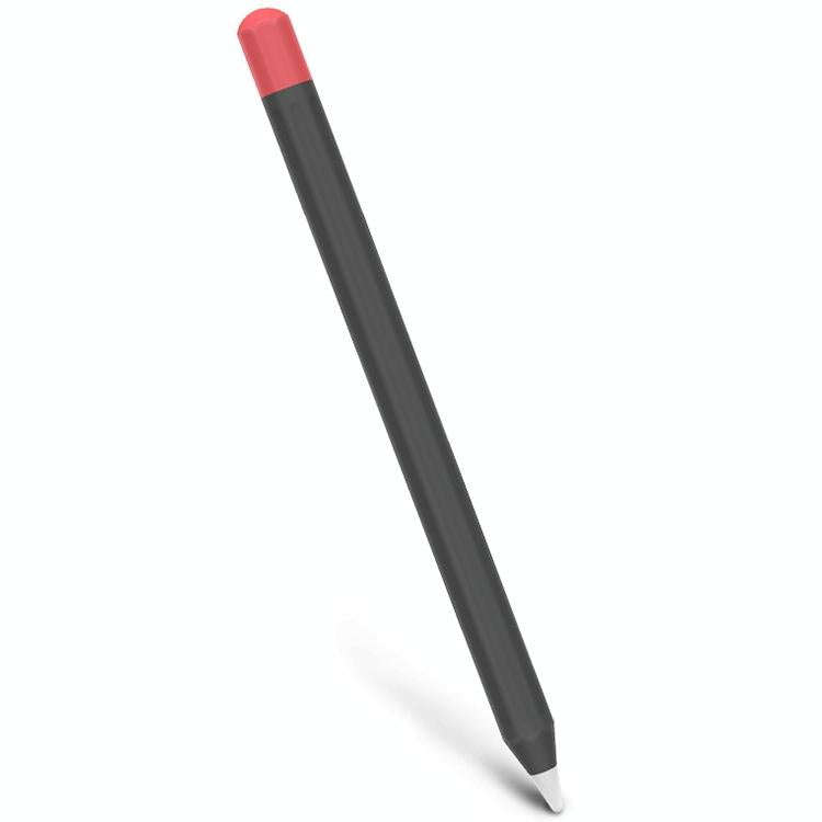 For Apple Pencil 2 Stylus Touch Pen Split Contrast Color Silicone Protective Case(Classic Red and...