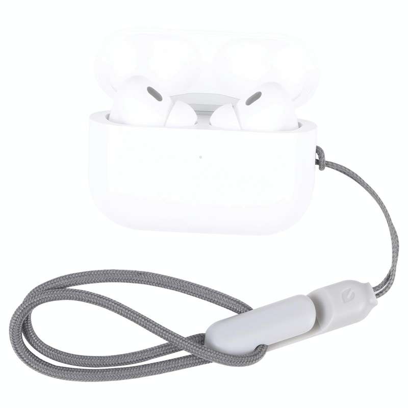For Apple AirPods Pro 2 Wireless Bluetooth Earphone Anti-Lost Rope Phone Case Lanyard(Grey)