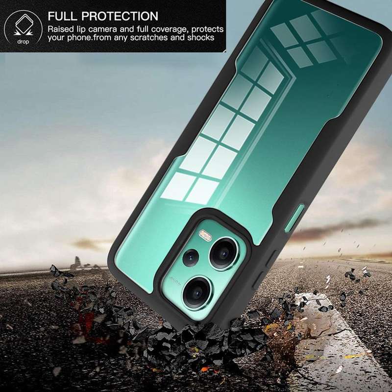 For Xiaomi Redmi Note 12 5G / Poco X5 Acrylic + TPU 360 Degrees Full Coverage Phone Case(Purple)